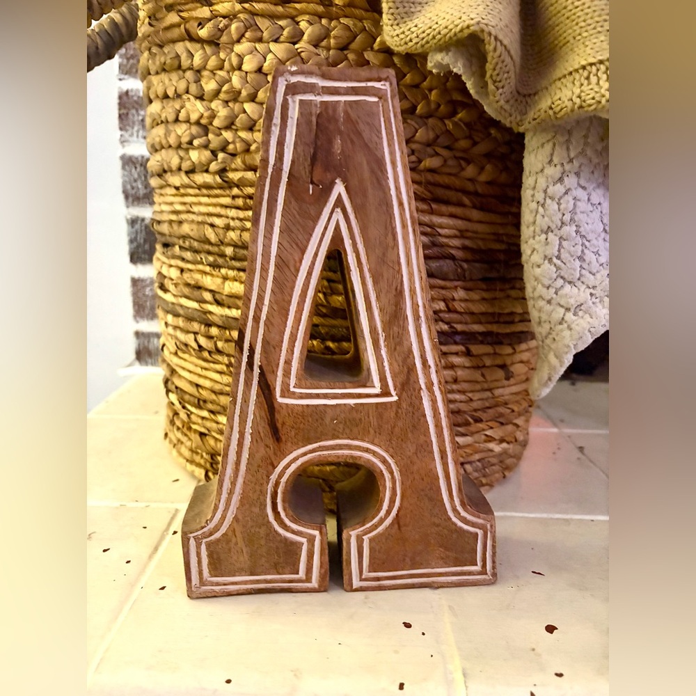 Wooden Letter A Decor